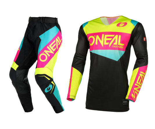 O'Neal 2024 Hardwear Air Slam Jersey Pant Combo - Black/Neon/Pink