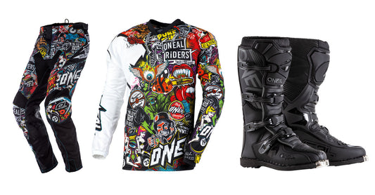 O'Neal 2024 Mayhem Crank Jersey Pant Element Boot Combo Black/Multi