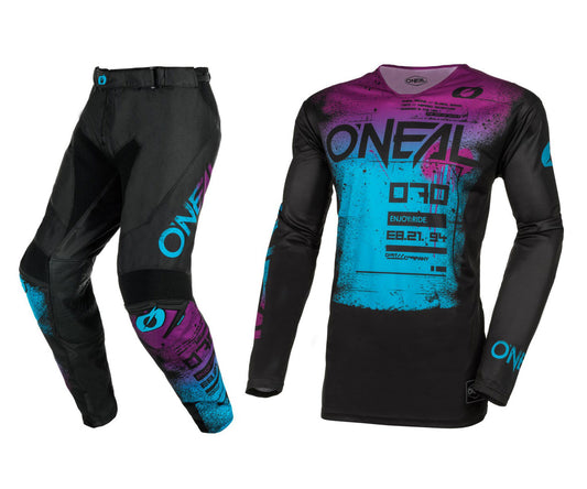 O'Neal 2025 Mayhem Scarz Jersey Pant Combo - Black/Blue