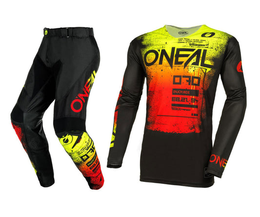 O'Neal 2025 Mayhem Scarz Jersey Pant Combo - Black/Red
