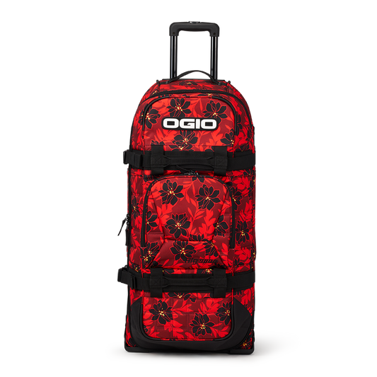 OGIO Rig 9800 Wheeled Gear Bag Red Flower Party