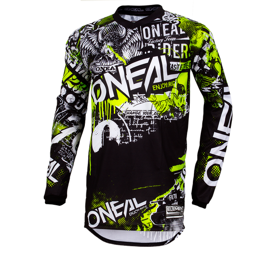 Oneal 2022 Element Attack Jersey - Black/Hi-Viz