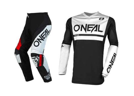 O'NEAL 2023 Element Threat Air Jersey Shocker Pant Combo Black/White