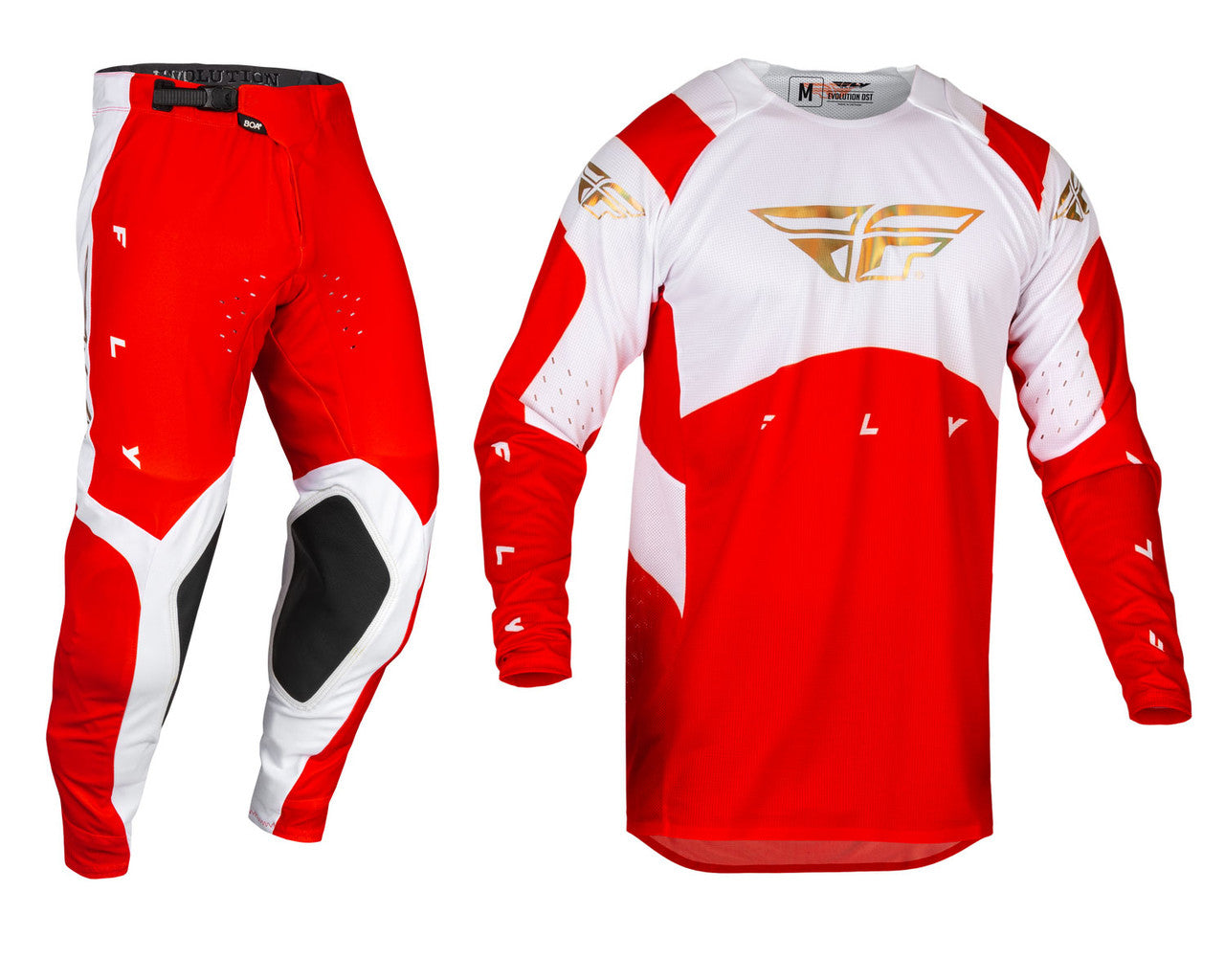 FLY Racing 2024 Limited Edition Evolution DST Podium Jersey Pant Combo - Red/White/Red
