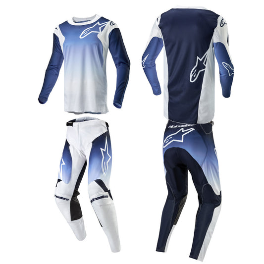 Alpinestars Racer Hoen MX Jersey Pant Combo White/Dark Navy Light Blue