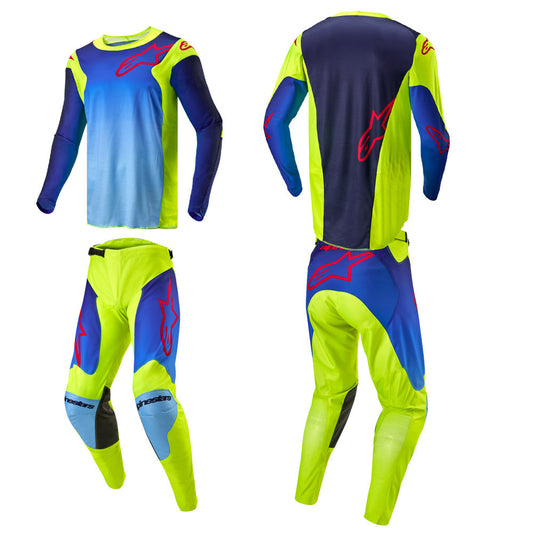 Alpinestars Racer Hoen MX Jersey Pant Combo Yellow Fluo/Blue/Night Navy