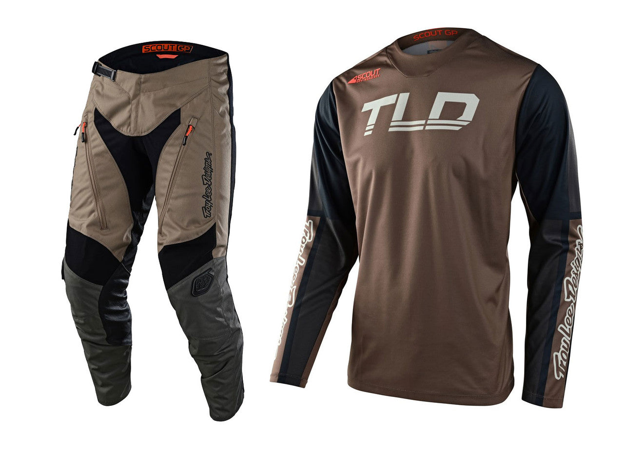 Troy Lee Designs 2023 Scout GP Recon Jersey Pant Combo - Gravel/Beetle