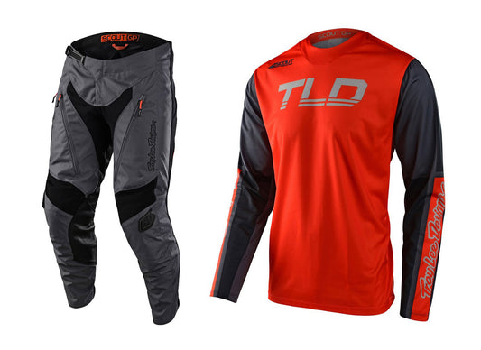 Troy Lee Designs 2023 Scout GP Recon Jersey Pant Combo - Neon Orange/Gray
