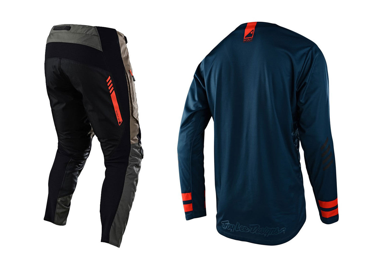Troy Lee Designs 2023 Scout GP Ride On Jersey Pant Combo - Slate Blue
