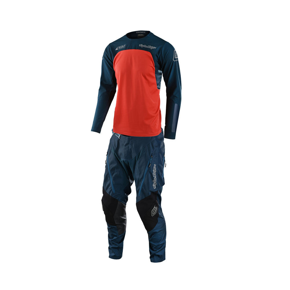 Troy Lee Designs Scout SE Jersey Pant Combo Systems Marine/Orange