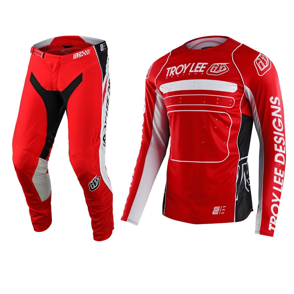 Troy Lee Designs 2023 SE Pro Jersey Pant Combo Drop In Red