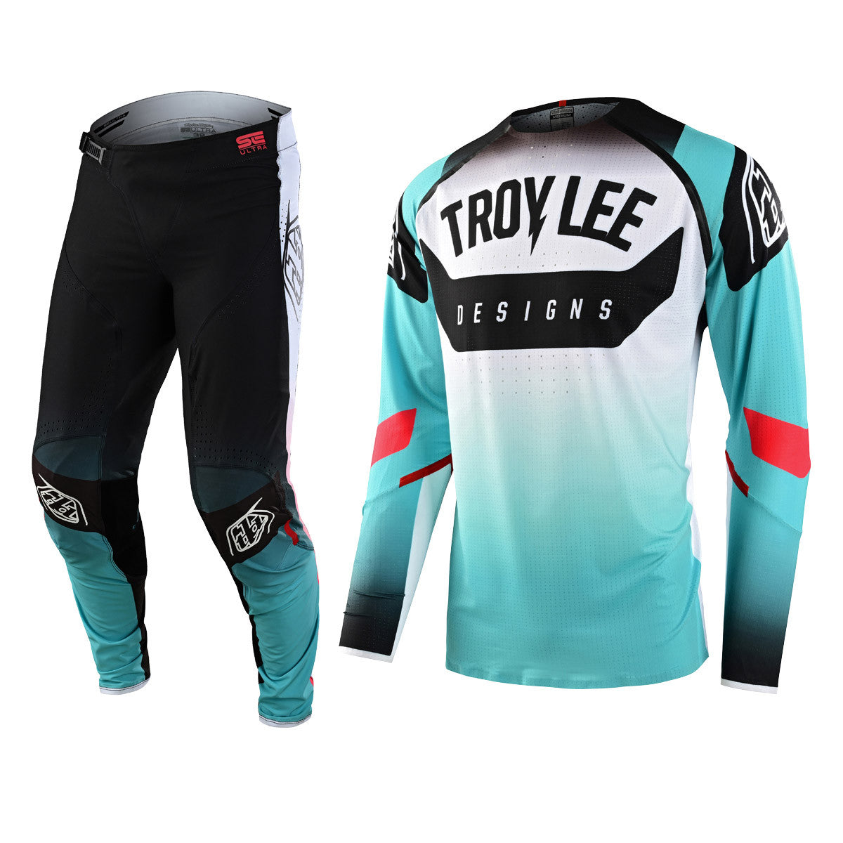 Troy Lee Designs 2023 SE Ultra Jersey Pant Combo Arc Turquoise/Neon Melon