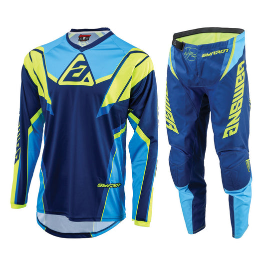 Answer Racing 2025 Syncron Envenom Jersey Pant Combo Blue/Hyper Acid