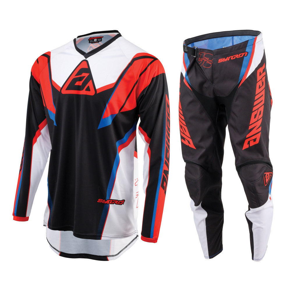 Answer Racing 2025 Syncron Envenom Jersey Pant Combo Red/White/Blue