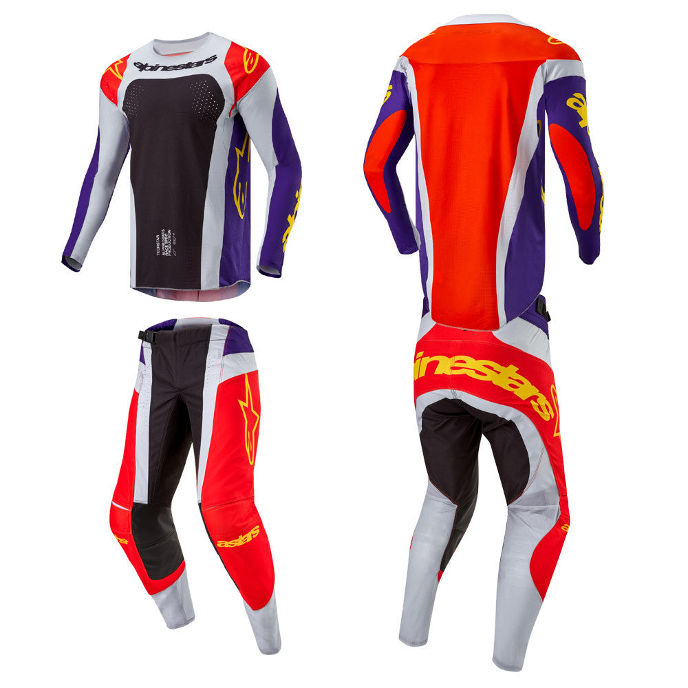 Alpinestars Techstar Ocuri MX Jersey Pant Combo Hot Orange Purple Black