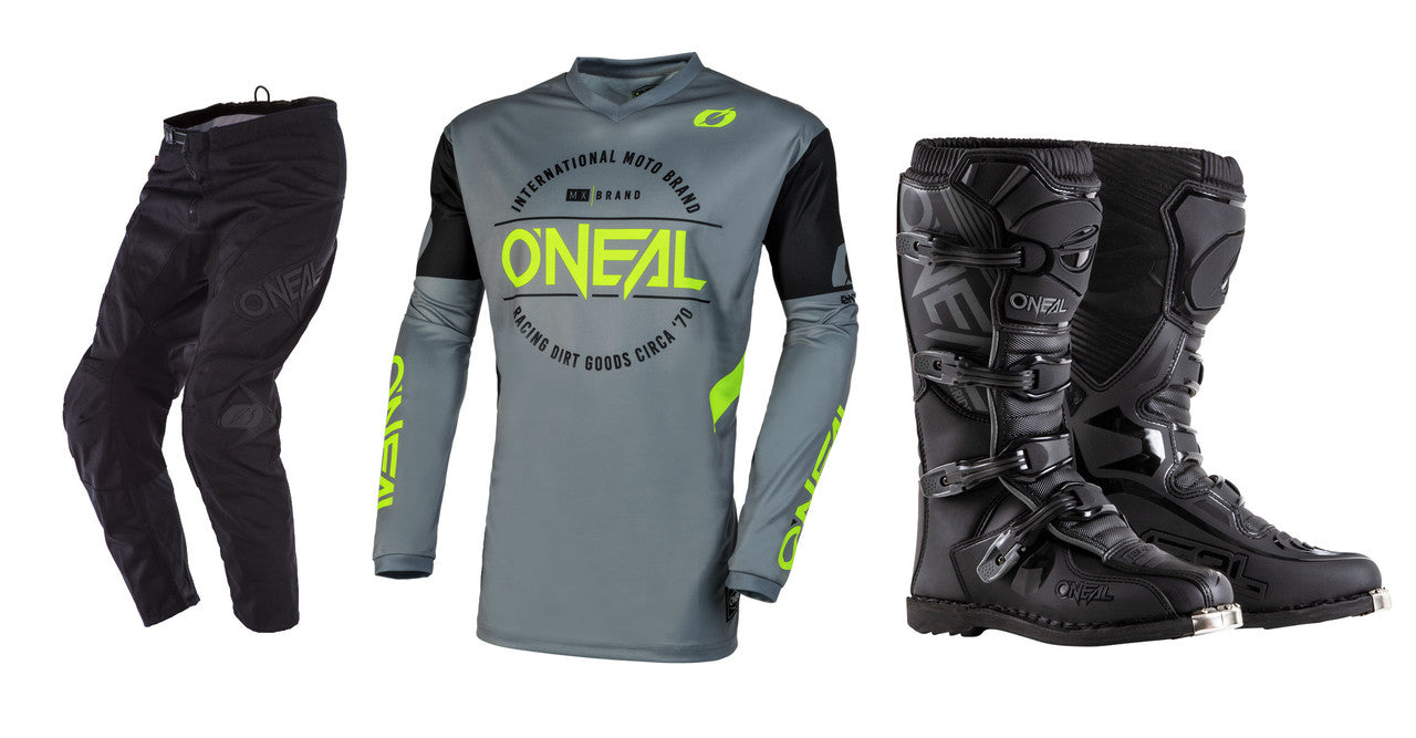 O'Neal 2024 Element Brand Jersey Pant Element Boot Combo Gray/Black