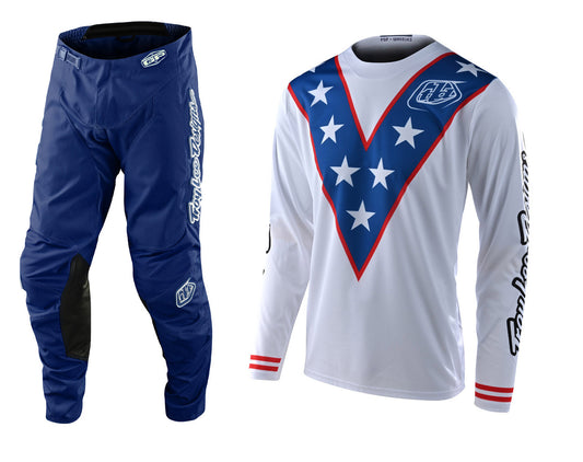 Troy Lee Designs Limited Edition GP Evel Knievel Jersey Pant Combo White/Blue