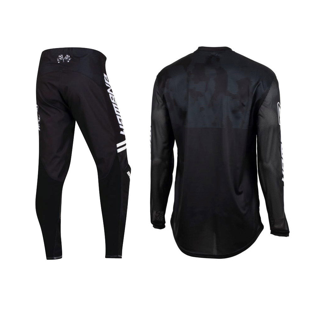 Answer Racing 2023 Youth Akron Trials Jersey Pant Combo Black/White/Gray
