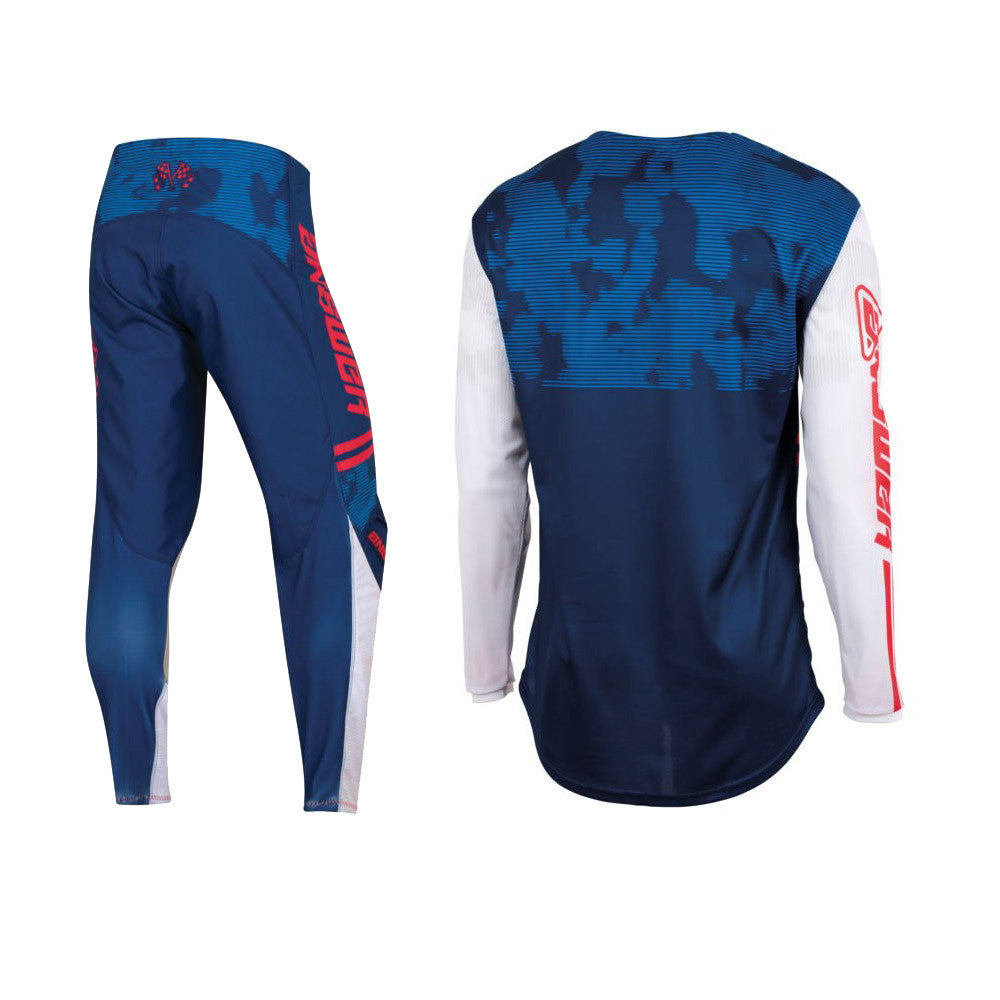 Answer Racing 2023 Youth Akron Trials Jersey Pant Combo Blue/White/Red
