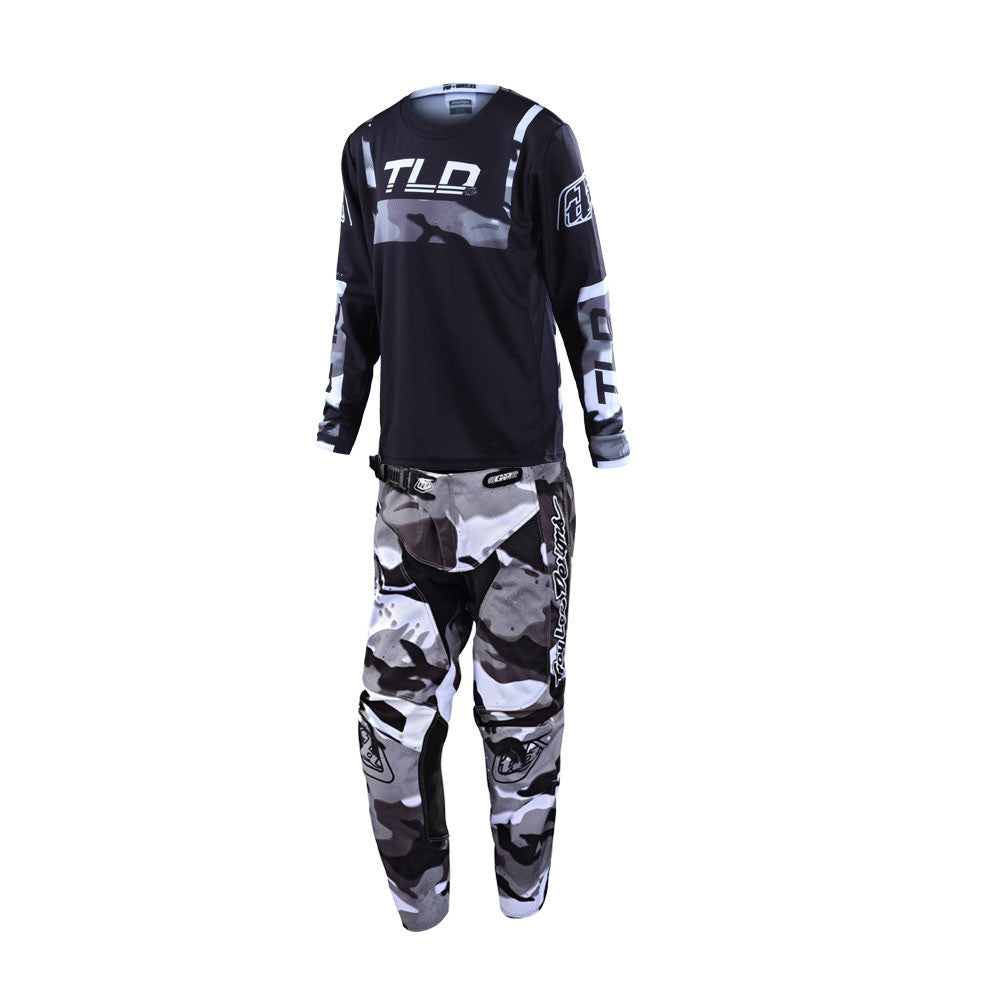 Troy Lee Designs 2022 Youth GP Jersey and Pant Combo Brazen Camo Grey