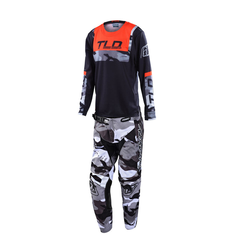 Troy Lee Designs 2022 Youth GP Jersey and Pant Combo Brazen Camo Black/Orange