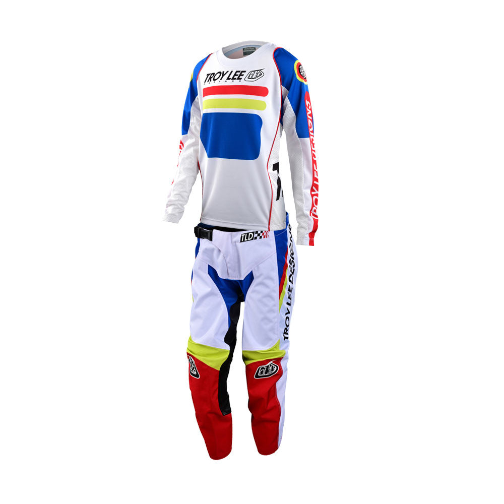 Troy Lee Designs 2022 Youth GP Jersey and Pant Combo Drop In White