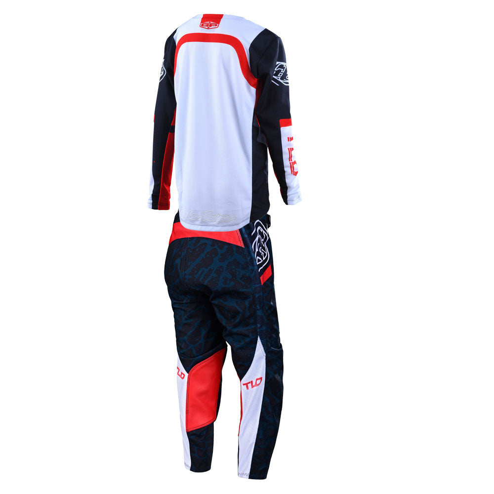 Troy Lee Designs 2022 Youth GP Jersey and Pant Combo Fractura Navy/Red