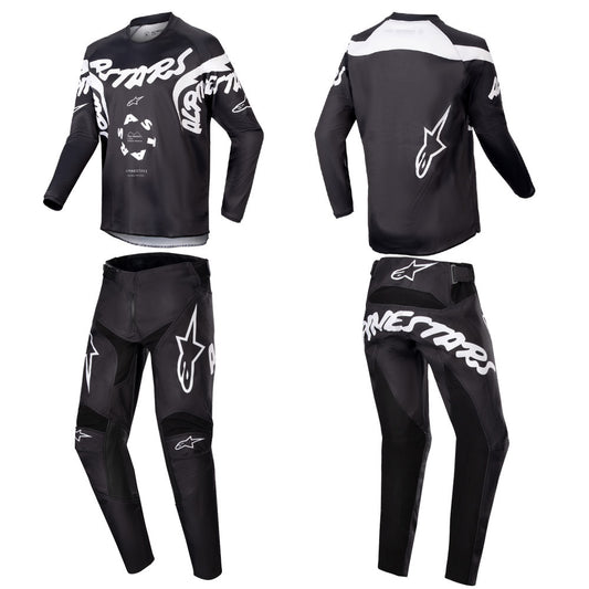 Alpinestars Youth Racer Hana MX Jersey Pant Combo Black White